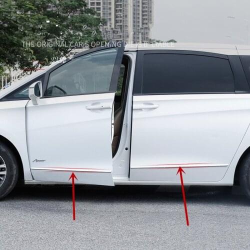 3D 4PCS/SET ABS Doors Shirt Protective Styling Mouldings For Buick GL8 2017 ACA244