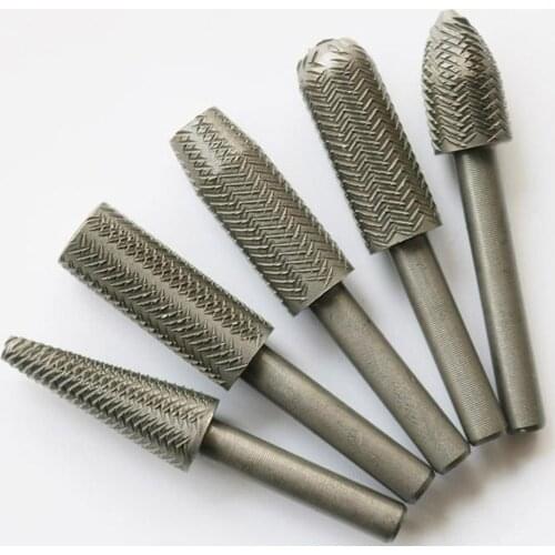 5pcs 6mm Metal Cutter Drill Bits Rotary Bits Rasp For Steel Grinding Carving Rotary Rasp For Use In Milling Filing Shaping