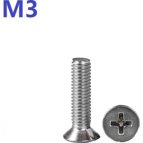 500pcs/Bag M3*4/5/6/7/8/9Countersunk cross flat head Screws Nuts Hex Socket Head Cap Screw Bolts Fasteners Repair Hardware tools