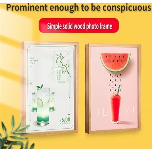 A5 A4 A3 Nordic Simple Wooden Frame Black Color Picture Photo Frames for Wall Picture Frames Wall Photo Without Perforation