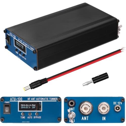 AT130-1 1.9~54MHz Mini Automatic Antenna Tuner Adopt PIC18F2520 MCU Radio Device 120W Shortwave Automatic Antenna Tuner