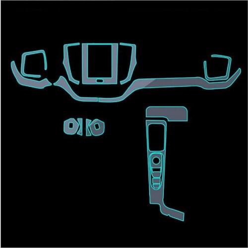 Car-Styling New Car Interior Trim Dashboard Clear Paint Protective Film Stickers for Volvo XC60 18-19