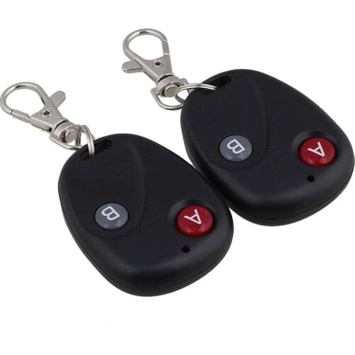 2pcs/lot 433MHz DC12V 2CH Wireless Remote Control Switch Learning Code AB Key Transmitter 2260 Chip For Garage Door Opener