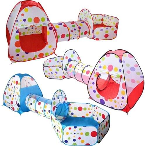 Color Ball Pool Toy Tent for Children Foldable Pop Up Tunnel Basketball Game Portable Outdoor Baby Play Tents House Hut for Kids