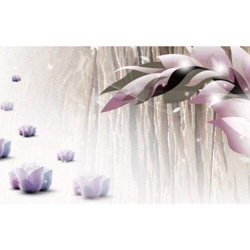 Photo wallpaper custom wallpaper 3d mural wallpaper 3D stereoscopic purple retro Continental mural backdrop
