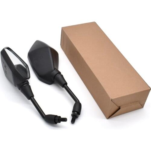 Quality Motorcycle Side Mirror Carbon Fiber White Glass Rearview Mirrors For KAWASAKI W800 Cafe ZRX1100 ZRX1100 ZX1100 ZX7R ZX9