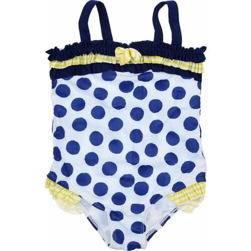 Baby Girl Swimwear Ruffle Dot Floral One Piece Swimsuit Toddler Girl Swimsuit Kids Swimming Suit Children Bathing Suit 1-5 years
