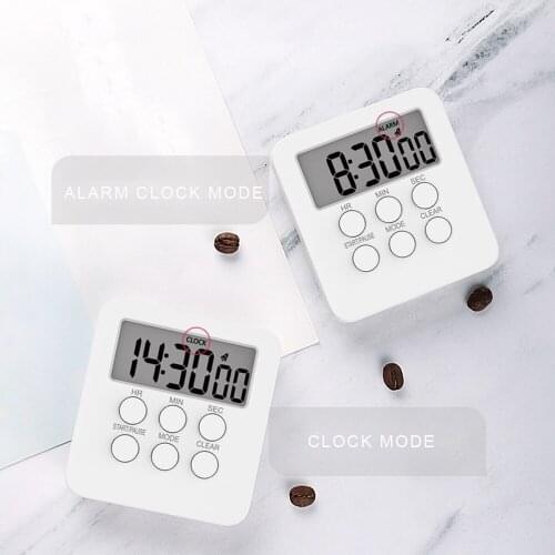 Digital Timer Clock Magnetic Cooking Countdown Alarm 24 Hours with LCD Screen Mute Mode for Studying Sports Office Classroom