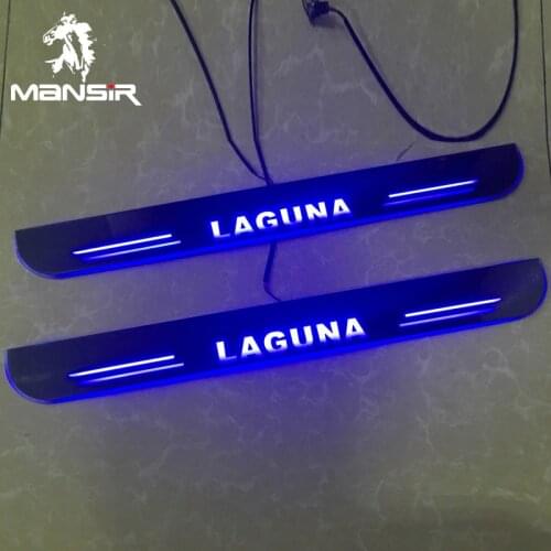 MANSiR 12V LED Door Sill Lights For Renault Laguna Plate Guard Pathway Welcome Car Scuff Led Light Pedal Light