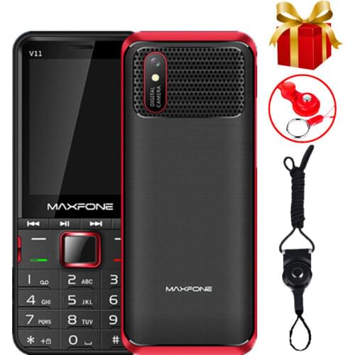 Maxfone V11 Push Button Mobile Phone 2.8" Three Sim Keyboard Bluetooth Flashlight MP3 Radio Camera BigHorn 3SIM Cheap Telephone