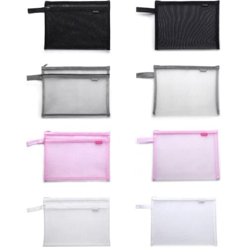 Multi-purpose File Organizer Folder Bag Duable Zippred Mesh Pockets Pencil Pouch