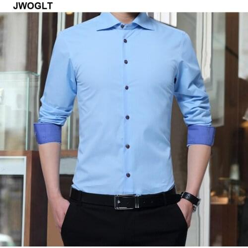 Autumn New Mens Shirt Harajuku Simple Design Daily Casual White Black Wine Red Button Long Sleeve Shirts 4XL 5XL