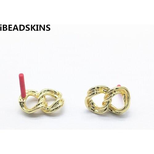 New arrival! 23x15mm 50pcs Zinc Alloy chain shape Earrings Stud for Earrings parts,hand Made Earrings Findings Jewelry DIY