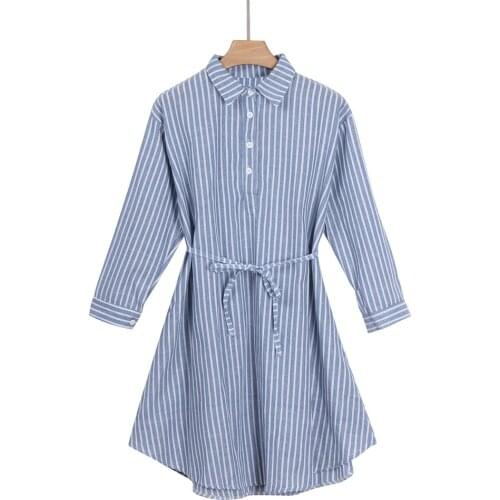 Breastfeeding Pregnant Clothes Pregnancy Long Sleeve Clothes Striped Dress Lining Dress for Pregnant Maternity Women Clothes