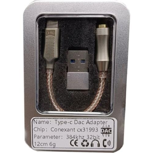 Conexant Cx31993 Usb Type C Dac Hoofdtelefoon Amp Met 3.5Mm Uitgang 125dB Pcm 32b/384Khz voor Android windows10 Macbook