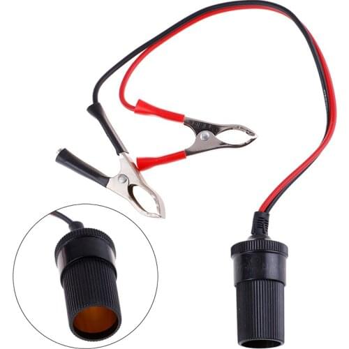Newest Hot 12 Volt Battery Terminal Clip-on Cigar Cigarette Lighter Power Socket Adapter Plug Car Boat Van For Camping