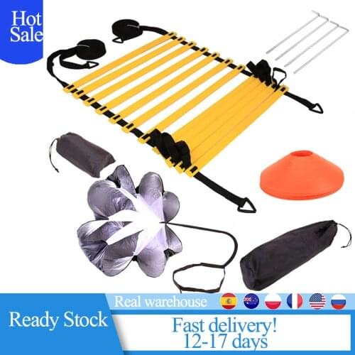 Adjustable Footwork Agility Speed Training Ladder Disc Resistant Umbrella Set Football Basketball Speed Agility Training Set