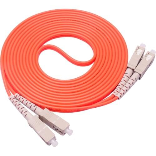 SC UPC Optical Fiber Patch Cord Multimode OM1 62.5/125um SC-SC Fiber Channel Patch Cable 3.0mm 3M duplex fiber optic jumper cord