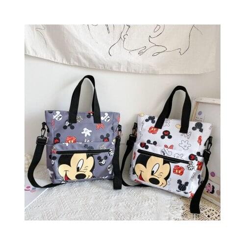 Disney Student cram bag female mickey mouse handbag messenger shoulder bag new cartoon bag shopping bag children tote bag