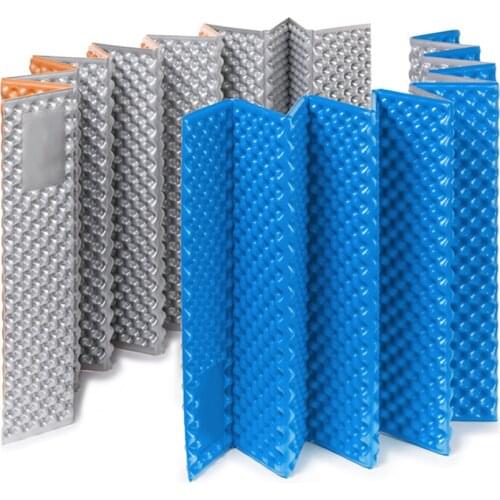 185*56cm Outdoor Picnic mat Moistureproof Camping Mattress pad Aluminum Film Folding Egg Slot Yoga mat Ultralight IXPE+EVA