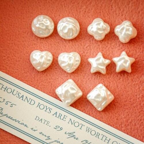 South Korea highlight irregular ins designer style mother-of-pearl luster imitation pearl patch DIY earring hairpin material