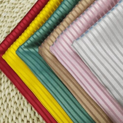 Jacquard Stretchy Satin Imitation Silk Cation Qualified Fabric