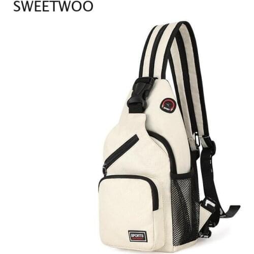 Women Small Backpack 2021 Casual Girls Chest Bag with Earphone Hole Female Backpack Multi-Functional Rucksacks