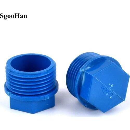 1/2" 3/4" 1 Inch PVC Male Plug Male Thread End Plug Connector Water Pipe Fitting Aquarium Garden Stop Water Adapter