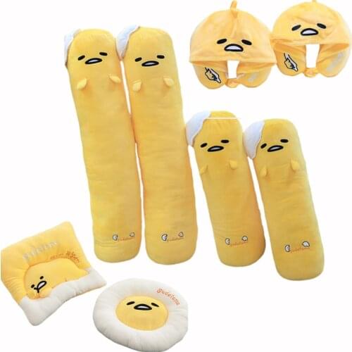 1pcs Cartoon Lazy Egg Long Plush Pillow Stuffed Egg yolk Doll Soft Bed Pillow Sofa Cushion Kids Birthday Gift