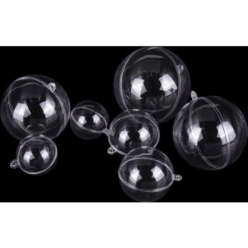 1Pcs 4-8cm Clear Hanging Ball Baubles Round Bauble Ornament Xmas Tree Home Decor Christmas Tree Xmas Christmas Decoration