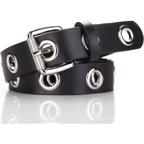 2021 High-end Fashion Alloy Women Belts Chain Luxury For Genuine Leather New Style Pin Buckle Jeans Decorative Ladies Retro Punk