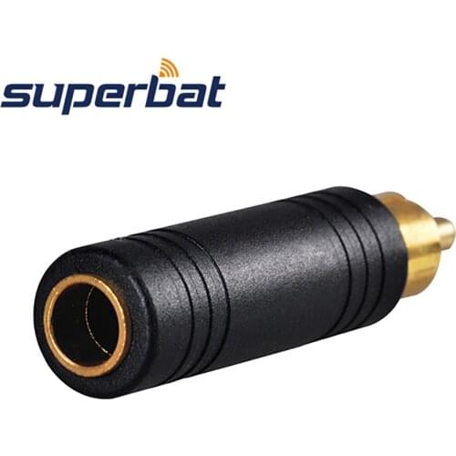 Superbat RCA Male Plug to 6.5mm Stereo Female Jack Audio Video Converter Adapter