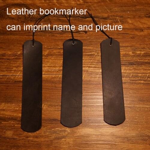 Handmade big bookmark genuine leather journal vintage bookmark travels notebook brown black color school supplies bookmarker