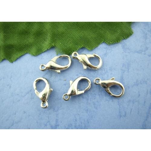 DoreenBeads 100PCs Silver Color lobster Parrot Clasps 12*6mm (B00842), yiwu