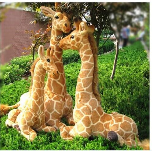 Three pieces sitting giraffe toy plush simulation giraffe doll gift doll about 53cm,70cm,85cm 0556