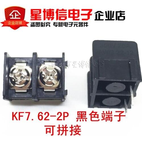 KF7.62-2P 7.62mm 2P 3P 4P pin pitch pcb screw block Splice connector terminal KF7.62 2Pin 300v 20a ROHS black green