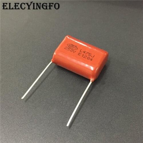 5pcs CBB 475 250V 475J CL21 4.7uF 4700nF P26 Metallized Polypropylene Film Capacitor