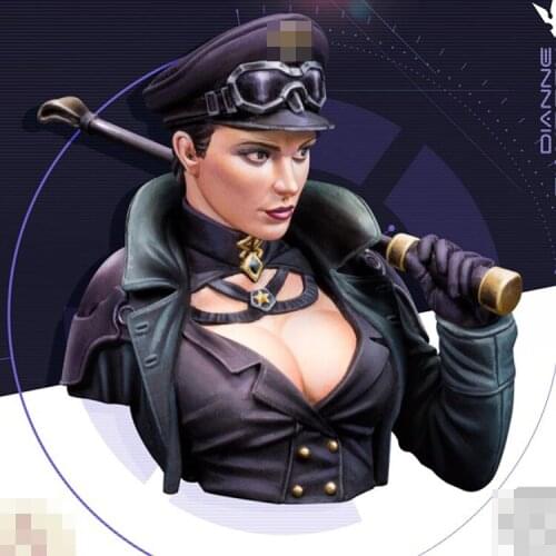 1/12 Resin Character Bust Model Female Officer X211