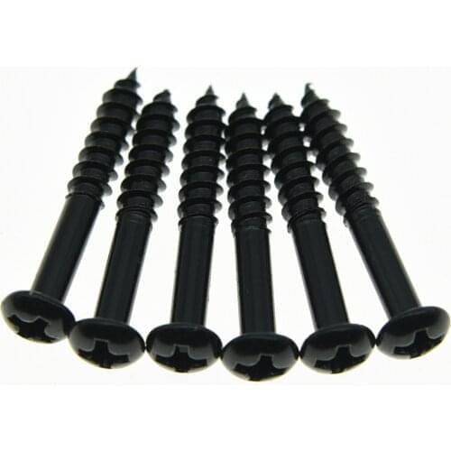 KAISH Pack of 30 ST Tremolo Bridge Mounting Screws Black