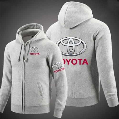 2021 New Trend Toyota Hoodies Print Jacket Car Logo Men Harajuku Sweatshirt Mans Cotton Customize High Street Zipper Coats Tops