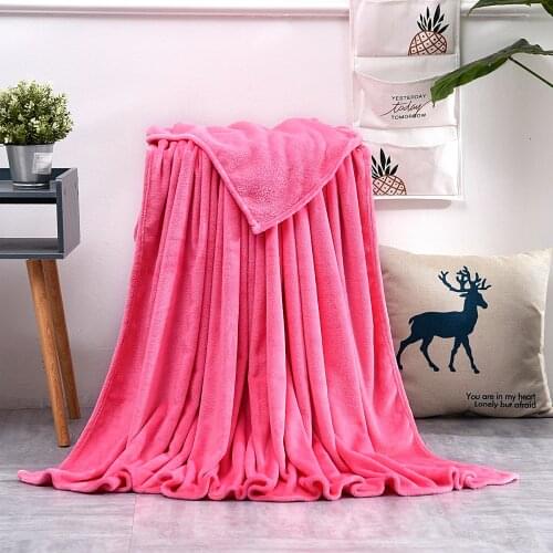 Soft Microfiber Blanket Cover The Bed 200x230cm Large Thick Fleece Sofa Blanket Pink Small Blanket for Kids