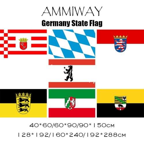 AMMIWAY Germany State Flags Bremen Bavaria Hesse Berlin Baden Württemberg North Rhine Westphalia Saxony Anhalt German Flags