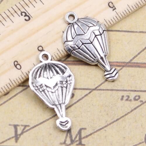 15pcs Charms Hot Air Balloon 29x17mm Tibetan Bronze Silver Color Pendants Crafts Making Findings Handmade Antique DIY Jewelry