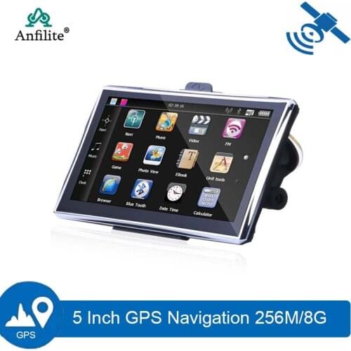 Anfilite 7 inch 800*480 Truck DDR3 256M 8GB windows CE 6.0 GPS Navigation 800M FM bluetooth avin car vehicle MTK GPS Navigator