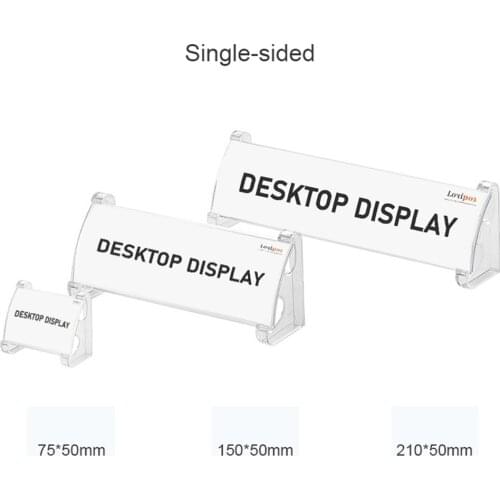 Transparent Plasic PS Business Desktop Name Card Table Sign Holder L Shape Double Sided Restaurant Poster Display Frame