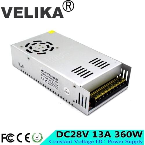 Regulated 13A 360W DC28V Power Supply Switching Power Source Driver Transformers 110V 220V AC DC 28V SMPS for LED Strip CNC CCTV