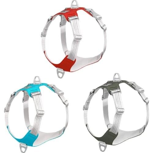 C1FA Adjustable Breathable Dog Harness Reflective Collar Safety Strap Belt Mesh Vest for Small Medium Pet Puppy Cat