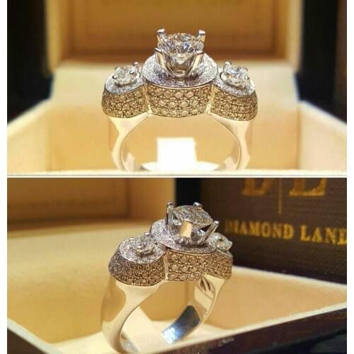 Luxury Crystal Female Big Zircon Stone Ring Set Fashion Bridal Wedding Rings For Women Promise Love Engagement Ring