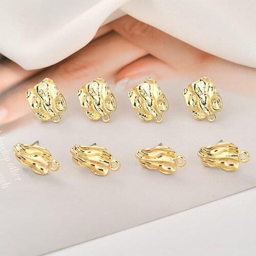 Handmade Irregular shape 40pcs/lot alloy fashion women stud charms earrings diy jewelry pendants accessory