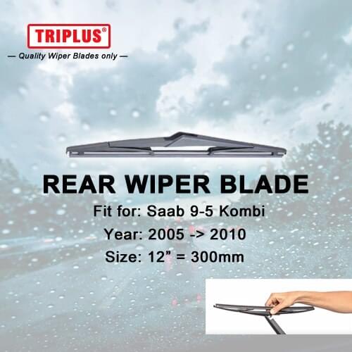 Rear Wiper Blade for Saab 9-5 Kombi (2005-2010) 1pc 12" 300mm,Car Rear Windscreen Wipers,Back Window Windshield Wiper Blades